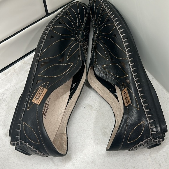 Pikolinos Jerez Womens EU 36 US 6 Black Leather Loafer Shoes Driving Moccasin - Picture 8 of 16